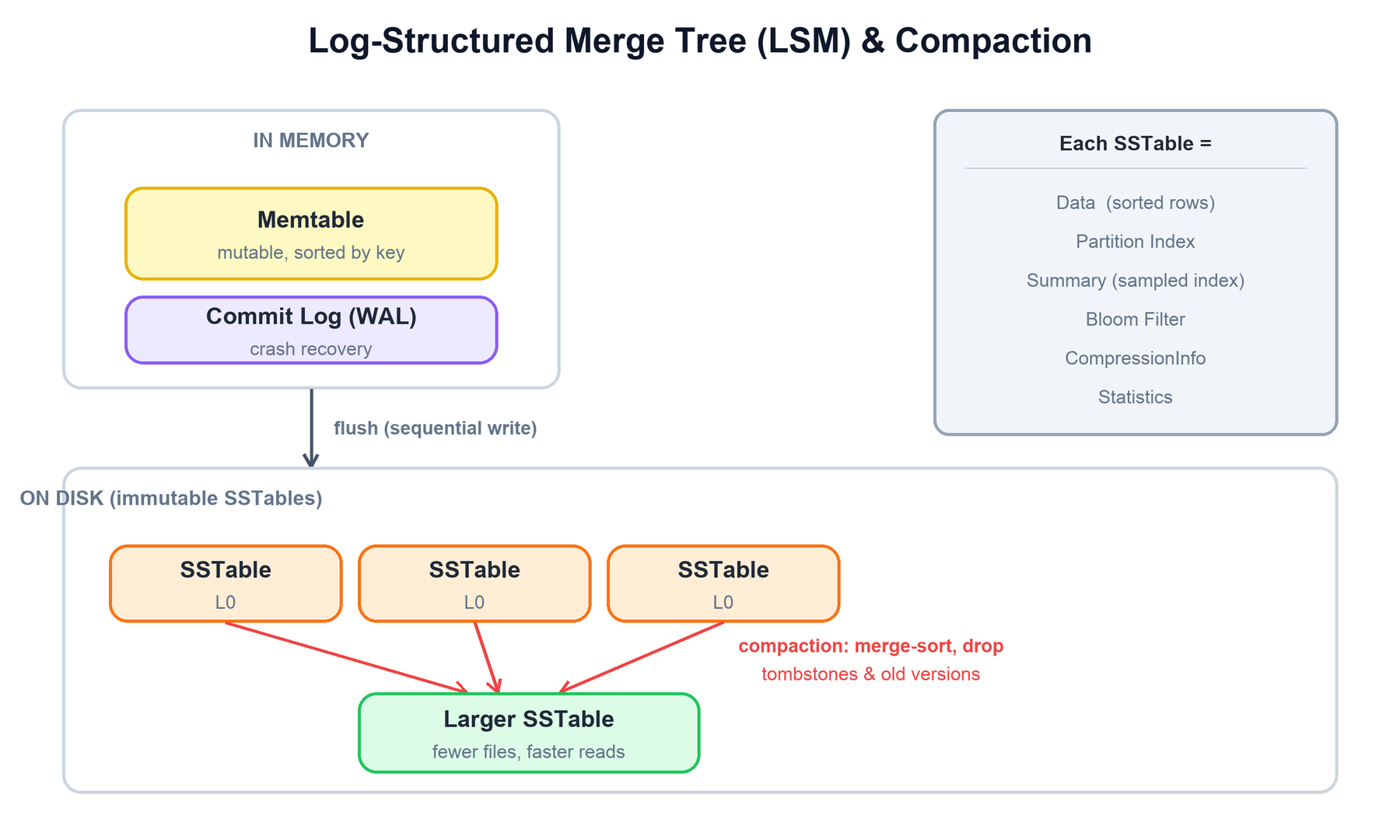 LSM tree and compaction