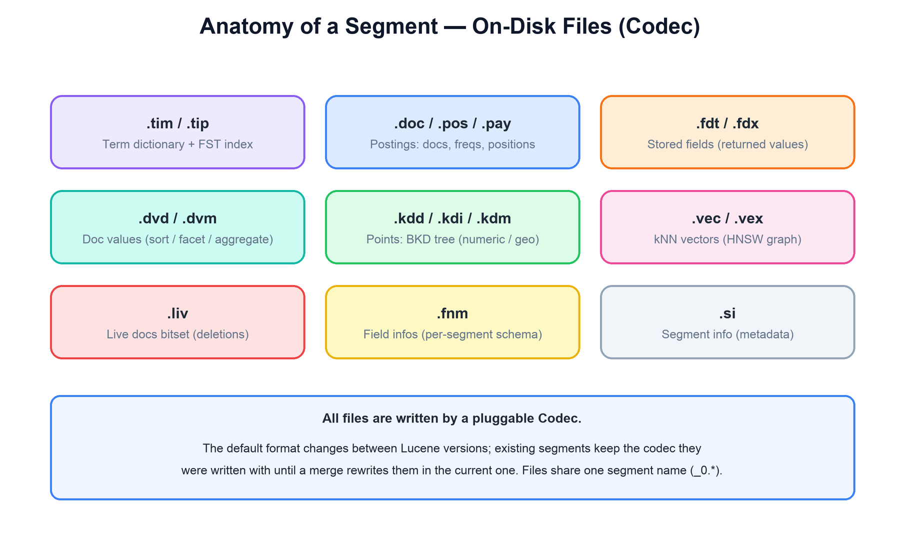 Lucene segment files / codec