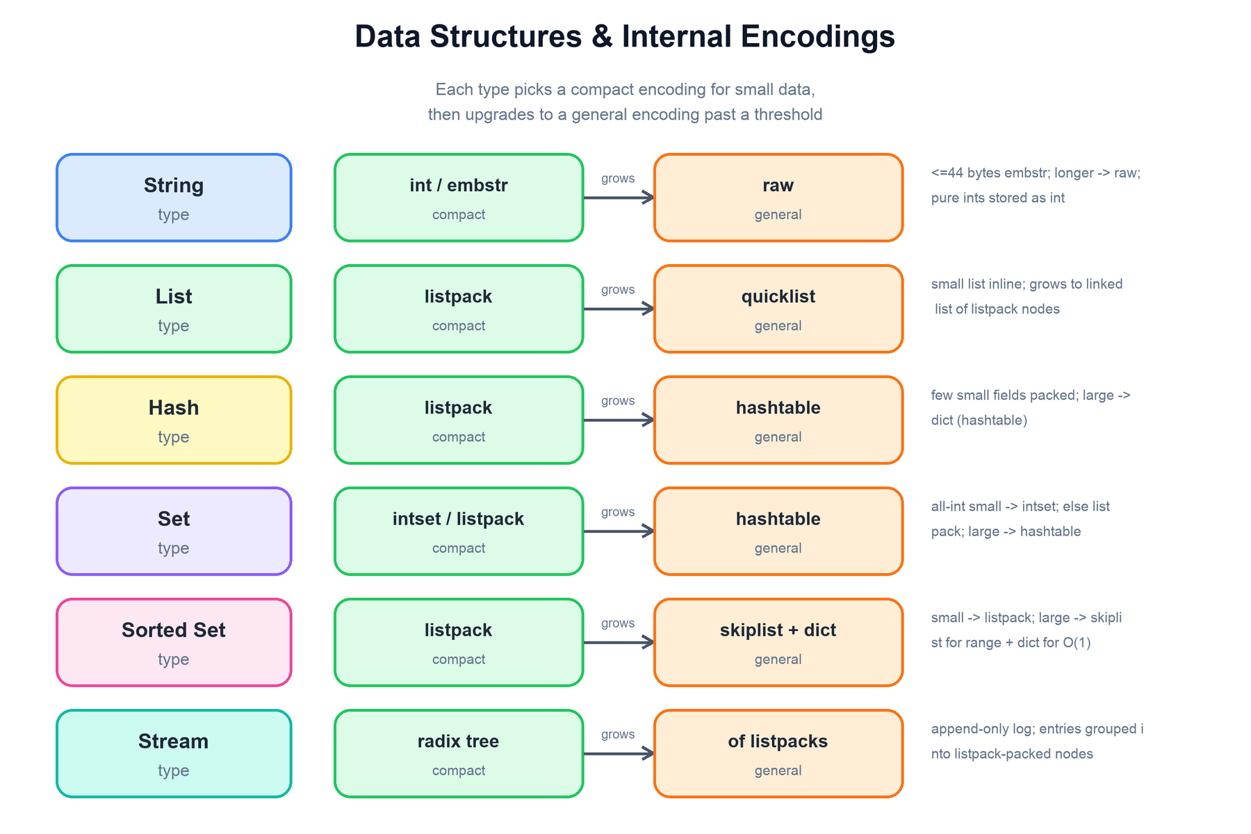 Data structures and encodings